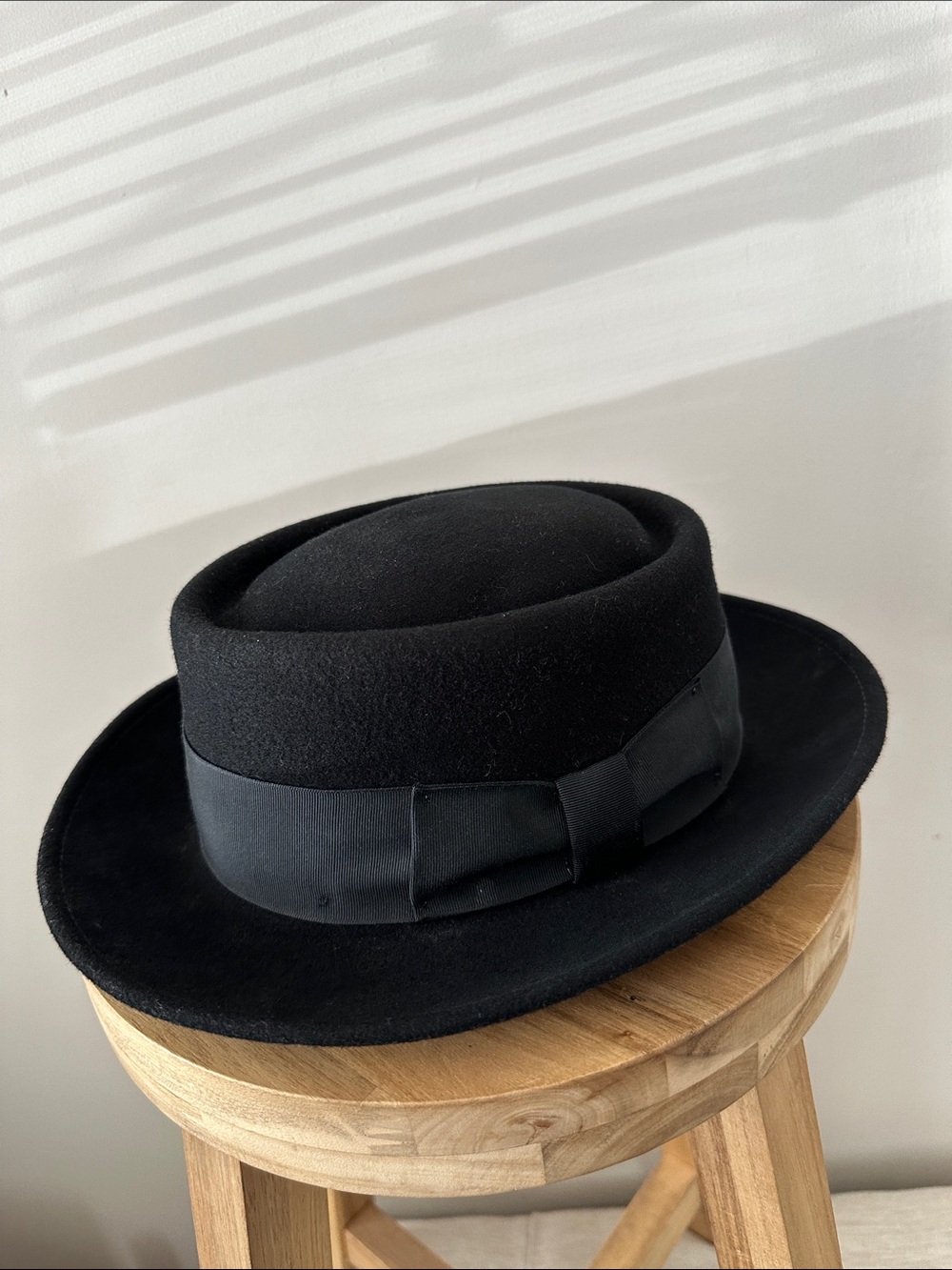 The Heisenberg Porkpie Wool Hat in Black